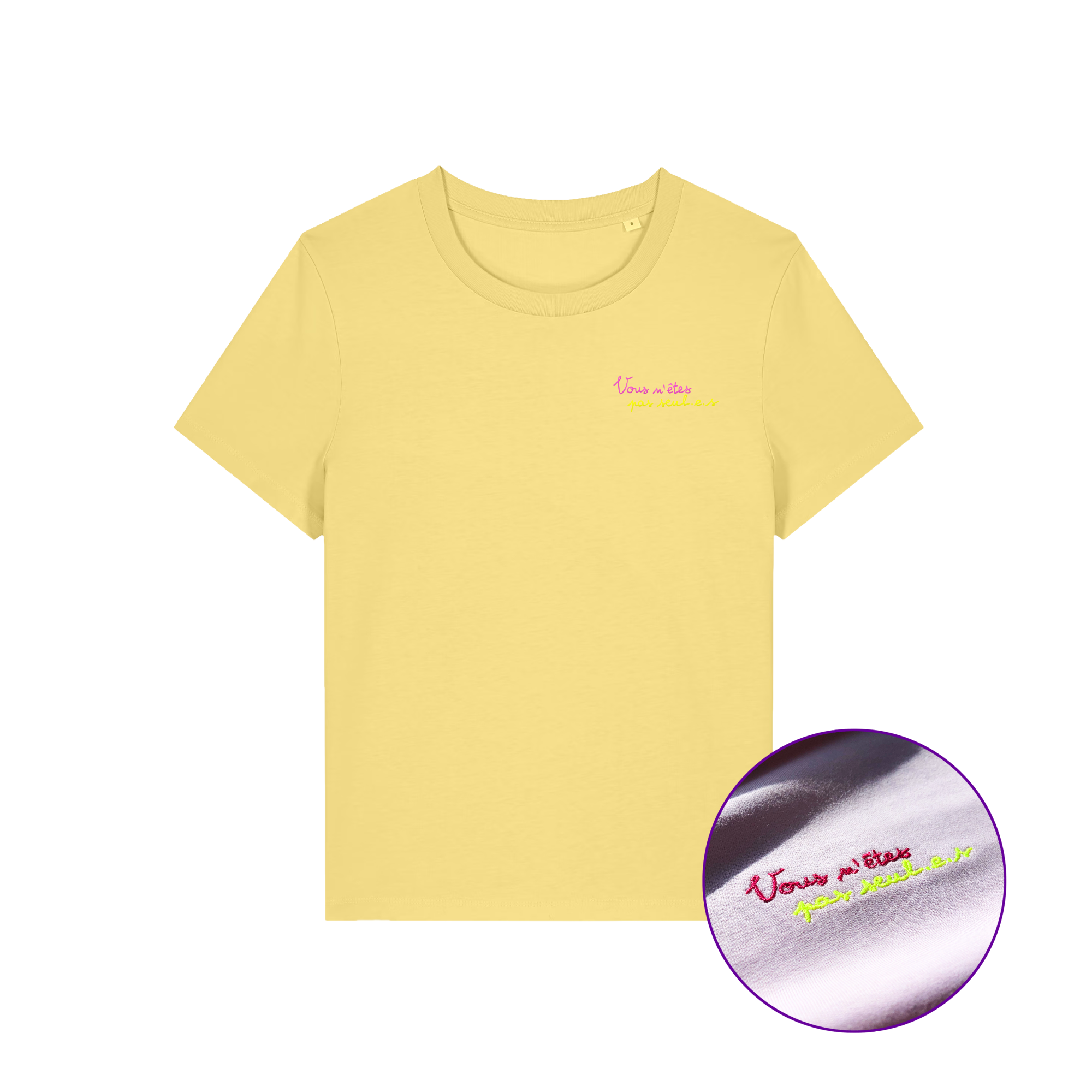 T-SHIRT COUPE SLIM FIT Vous n'êtes pas seul.e.s